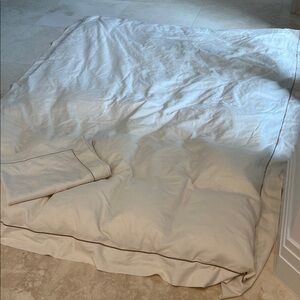 Elegant Cream Duvet Cover, and down blanket